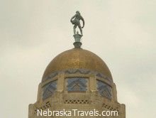 Nebraska State Capitol Building - Lincoln, NE Gold Dome and Sower Statue