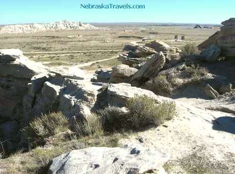 Looking back at end of Toadstool Geologic Park Hiking Trail - Western Nebraska Grasslands & Badlands area