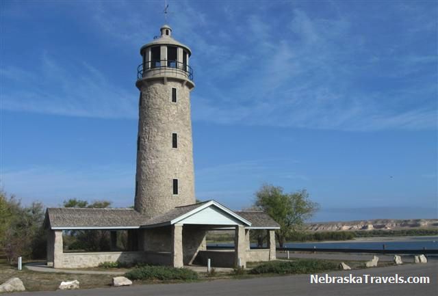 Lake Minatare Lighthouse near Scottsbluff in Western Nebraska